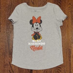 Disney Gray Tee with Minnie Mouse Girls Size L 10